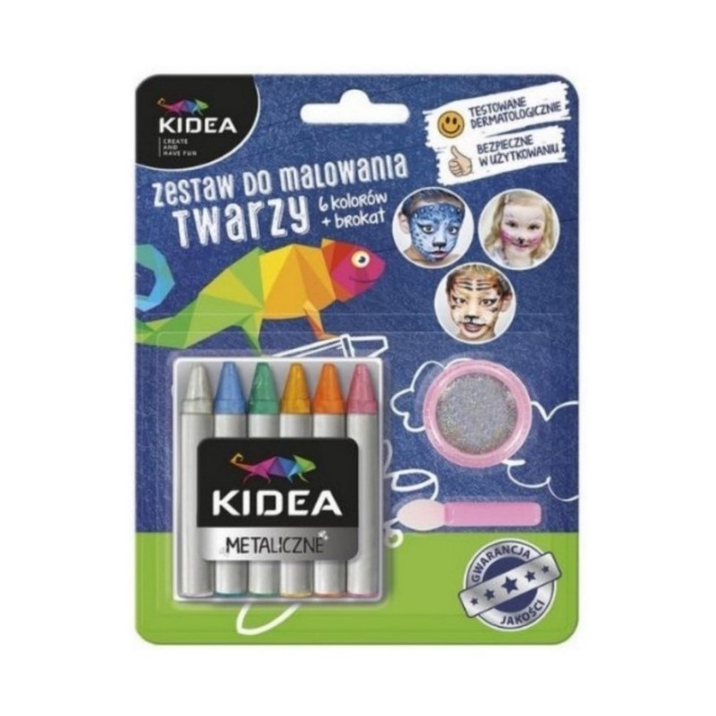 ΧΡΩΜΑΤΑ KIDEA ΠΡΟΣΩΠΟΥ 036707 6 COLORS + BRU 2,5gr