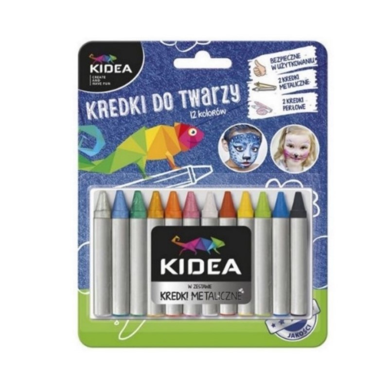 ΧΡΩΜΑΤΑ KIDEA ΠΡΟΣΩΠΟΥ 036721 12 COLORS 2,5gr