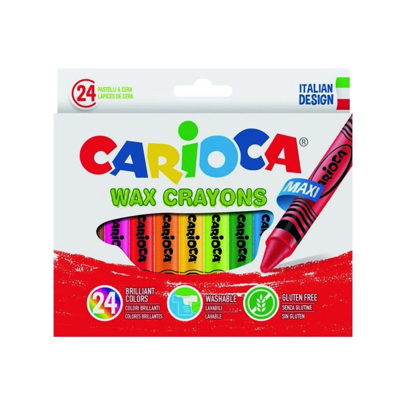 ΚΗΡΟΜΠΟΓΙΕΣ CARIOCA WAX CRAYONS 24 ΤΕΜΑΧΙΩΝ 42390