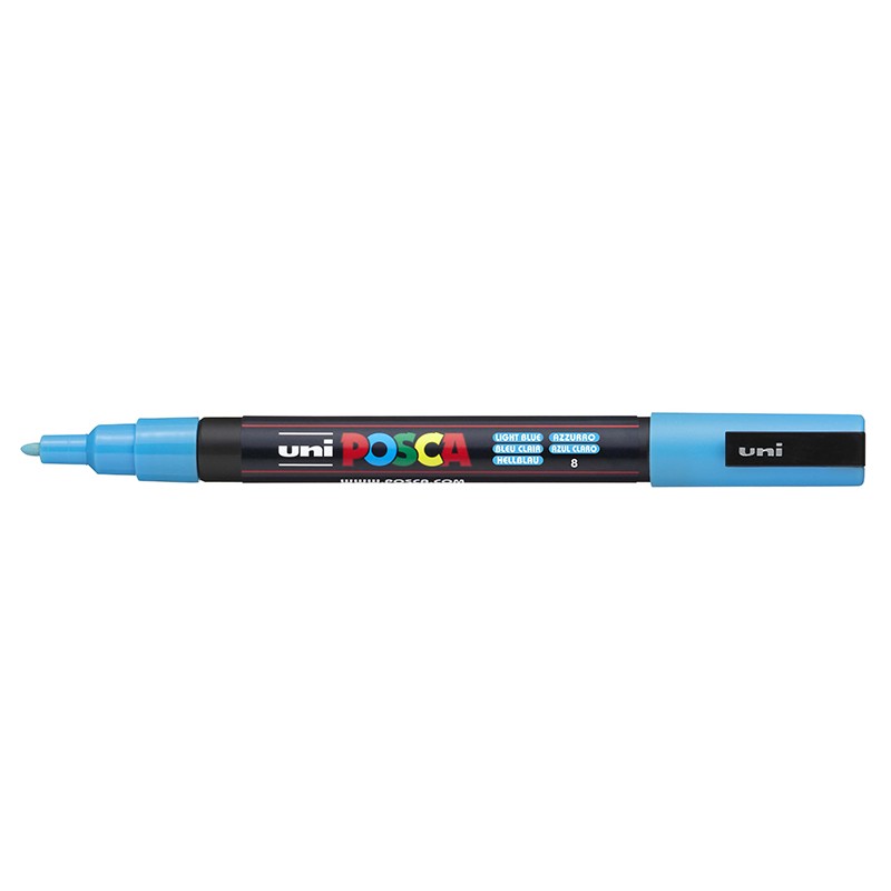 ΜΑΡΚΑΔΟΡΟΙ UNI POSCA  PC-3M FINE LIGHT BLUE
