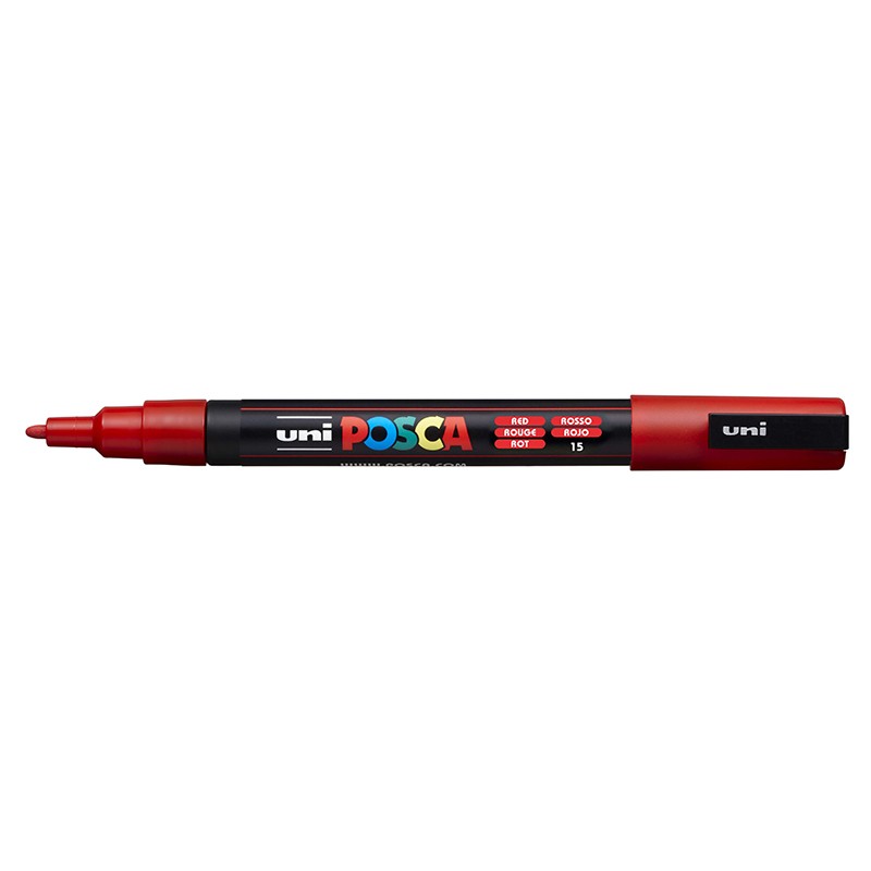 ΜΑΡΚΑΔΟΡΟΙ UNI POSCA  PC-3M FINE RED