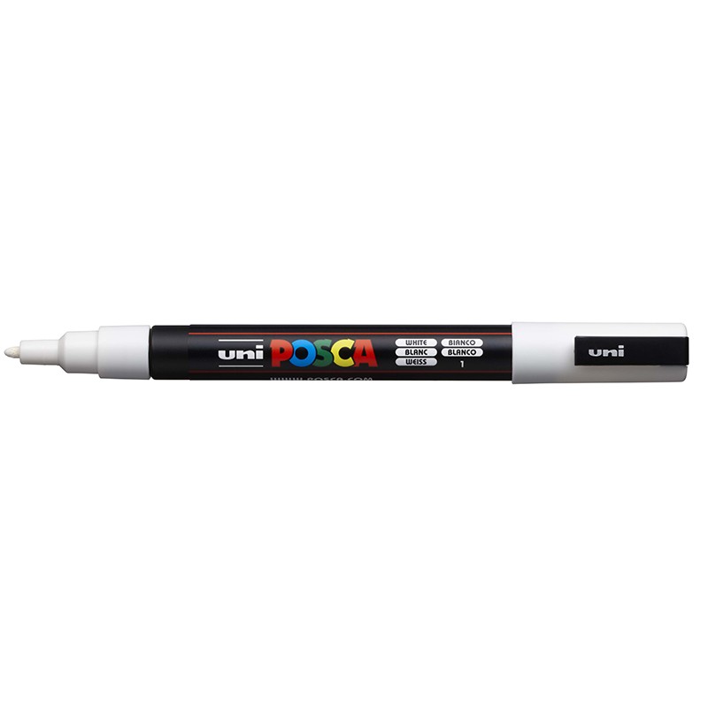 ΜΑΡΚΑΔΟΡΟΙ UNI POSCA  PC-3M FINE WHITE