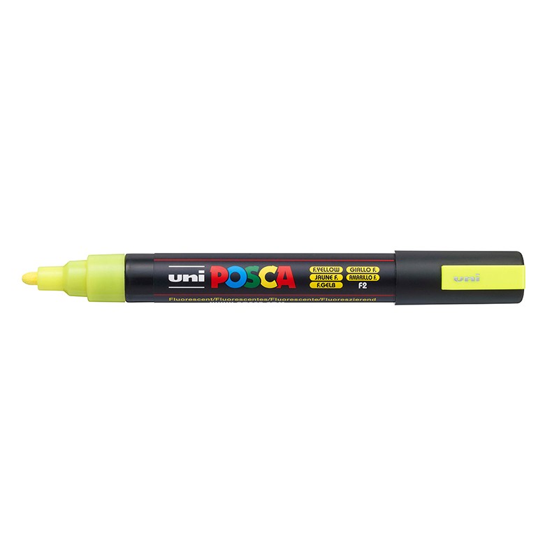 ΜΑΡΚΑΔΟΡΟΙ UNI POSCA  PC-5M MEDIUM FLUO YELLOW