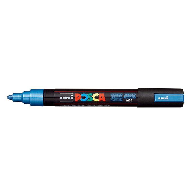 ΜΑΡΚΑΔΟΡΟΙ UNI POSCA  PC-5M MEDIUM METALLIC BLUE