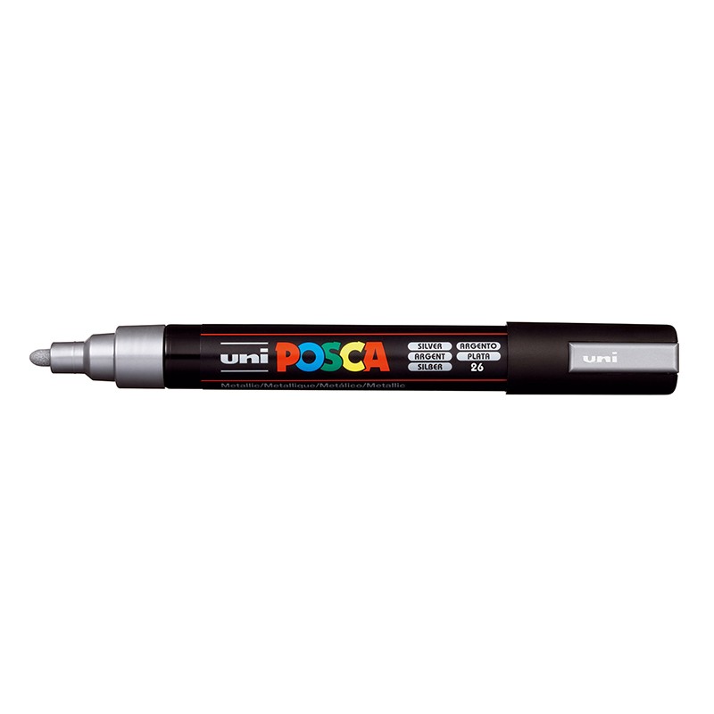 ΜΑΡΚΑΔΟΡΟΙ UNI POSCA  PC-5M MEDIUM SILVER