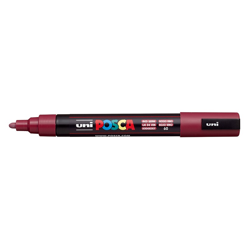 ΜΑΡΚΑΔΟΡΟΙ UNI POSCA  PC-5M MEDIUM WINE RED