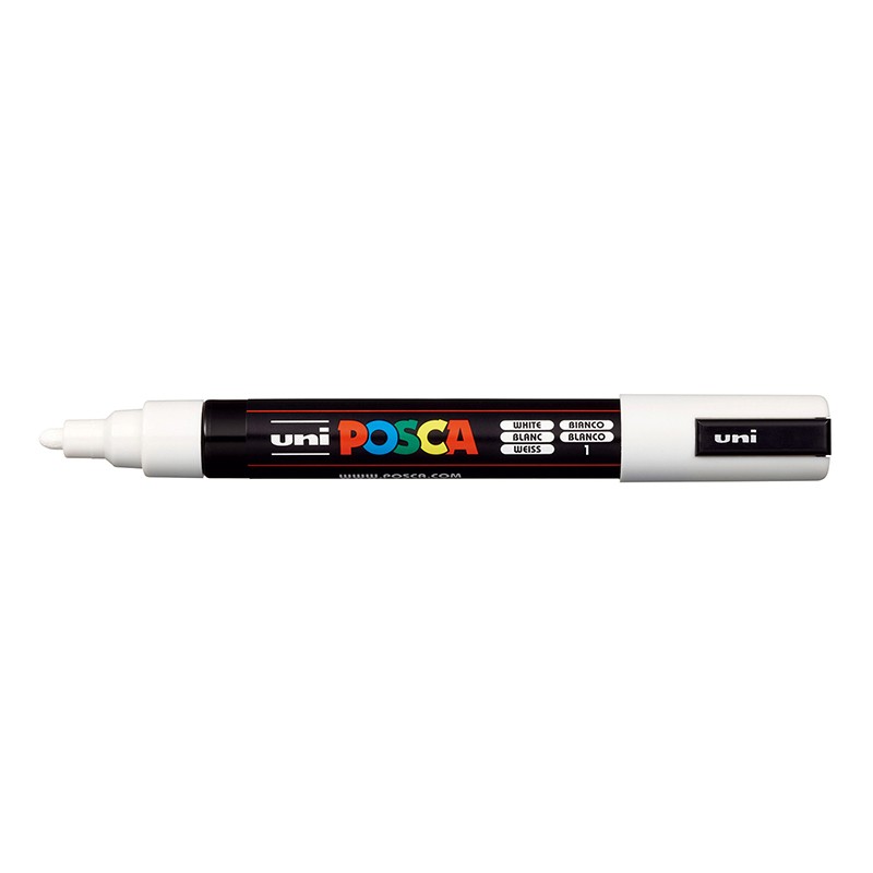 ΜΑΡΚΑΔΟΡΟΙ UNI POSCA  PC-5M MEDIUM WHITE