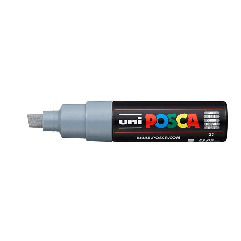 ΜΑΡΚΑΔΟΡΟΙ UNI POSCA  PC-8K ΧΟΝΔΡΟ GREY