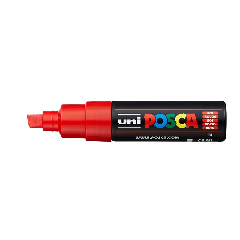 ΜΑΡΚΑΔΟΡΟΙ UNI POSCA  PC-8K ΧΟΝΔΡΟ RED