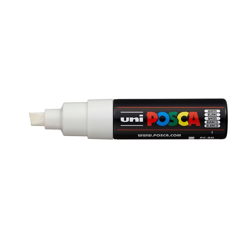 ΜΑΡΚΑΔΟΡΟΙ UNI POSCA  PC-8K ΧΟΝΔΡΟ WHITE