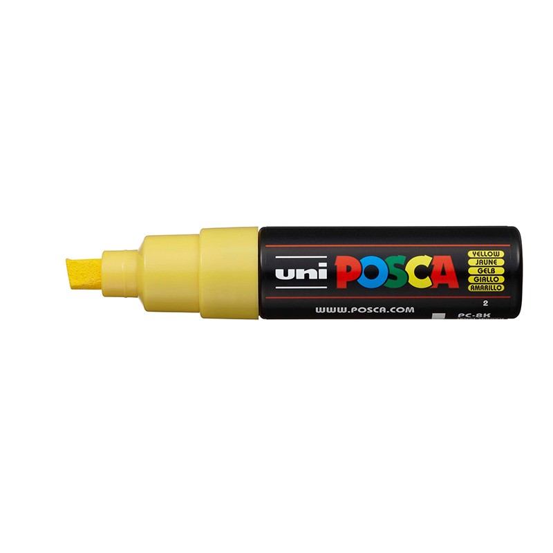 ΜΑΡΚΑΔΟΡΟΙ UNI POSCA  PC-8K ΧΟΝΔΡΟ YELLOW