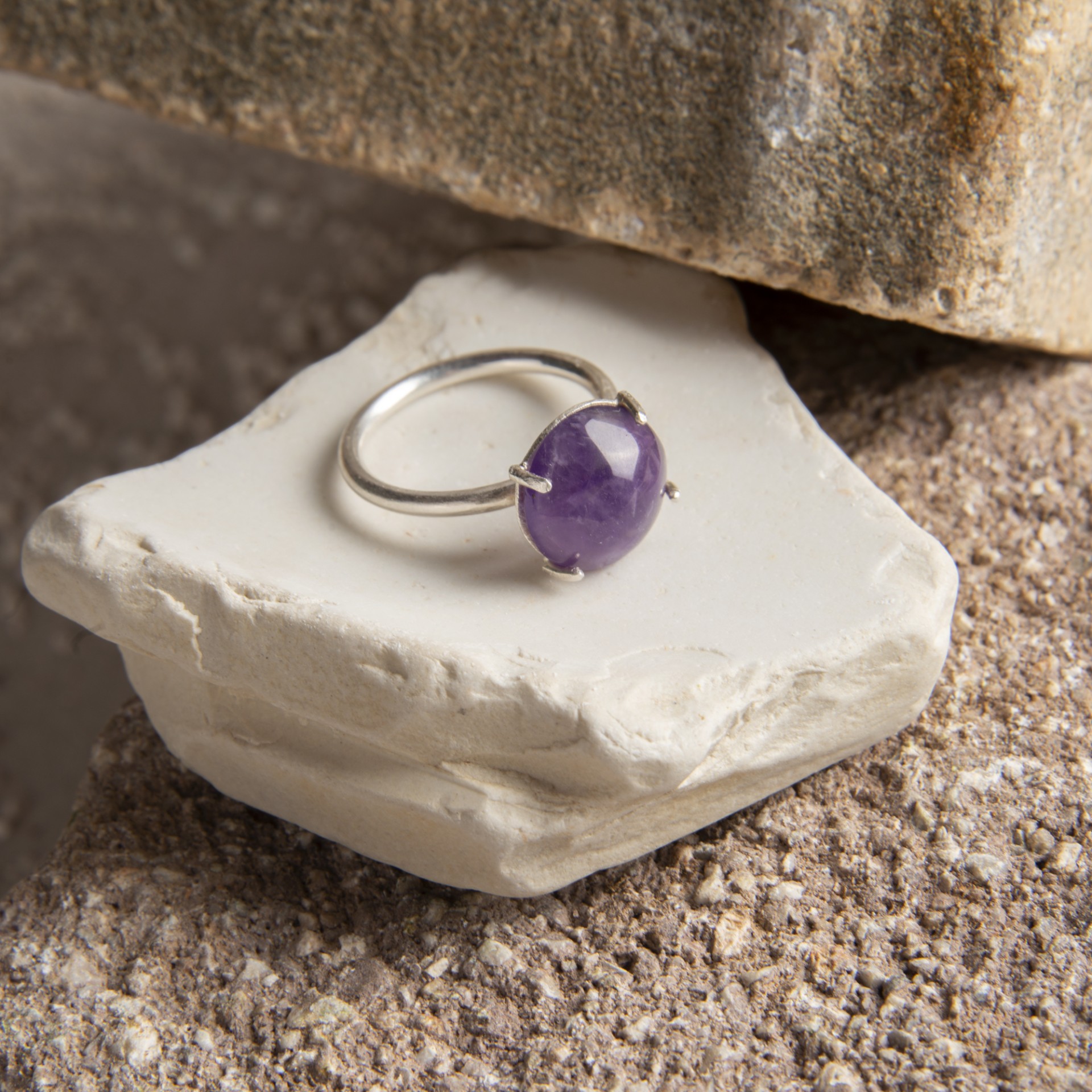 Purple δαχτυλίδι ασημί