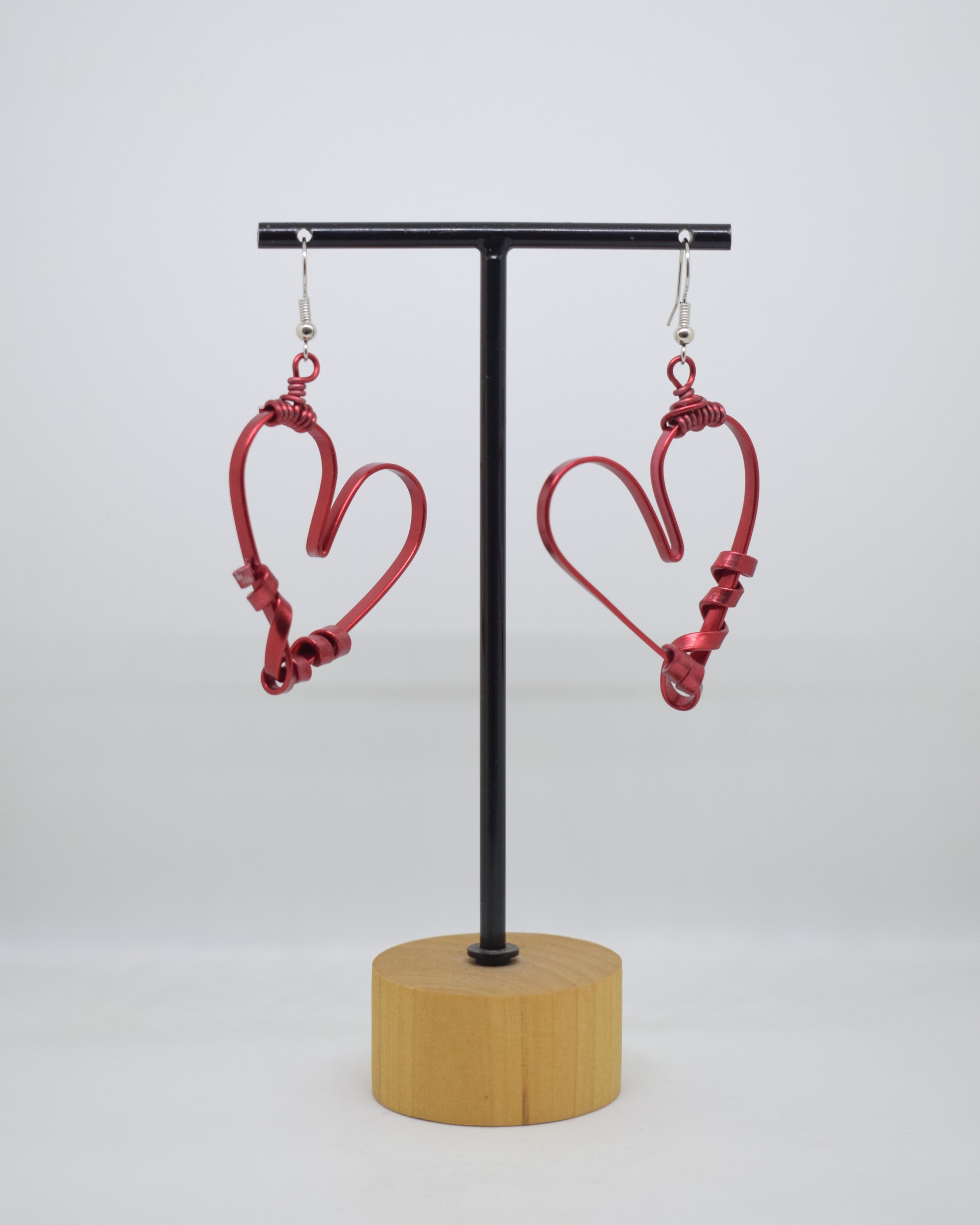 Σκουλαρίκια καρδιές κόκκινες 