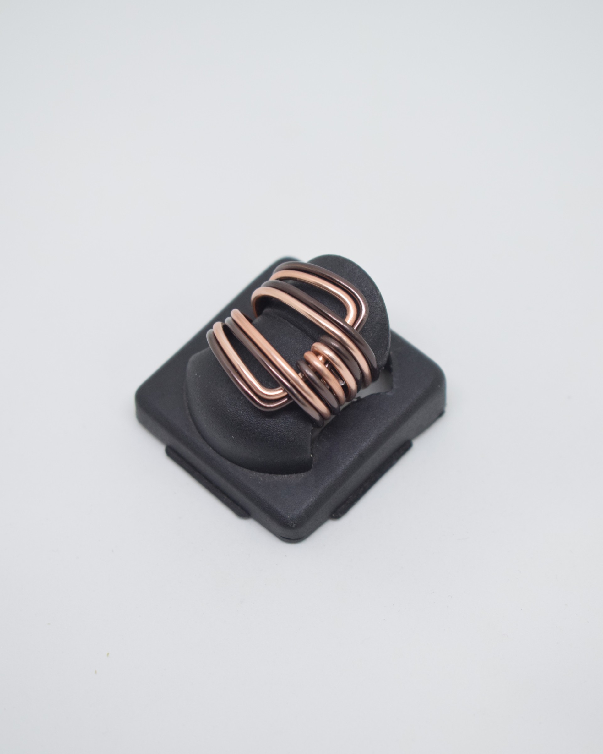 Δαχτυλίδι βεράκι rose gold - καφέ