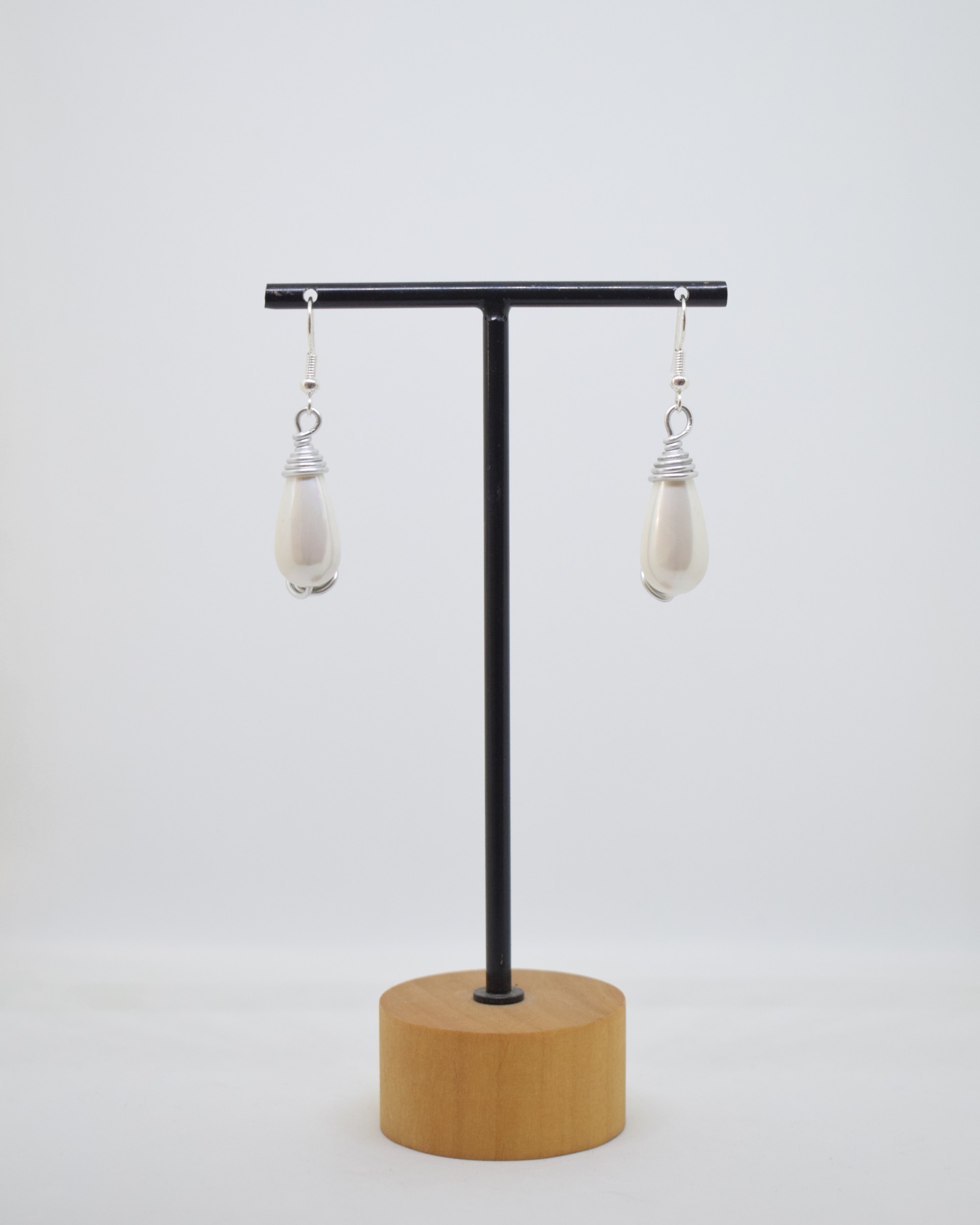 Σκουλαρίκια ασημί με shell perl