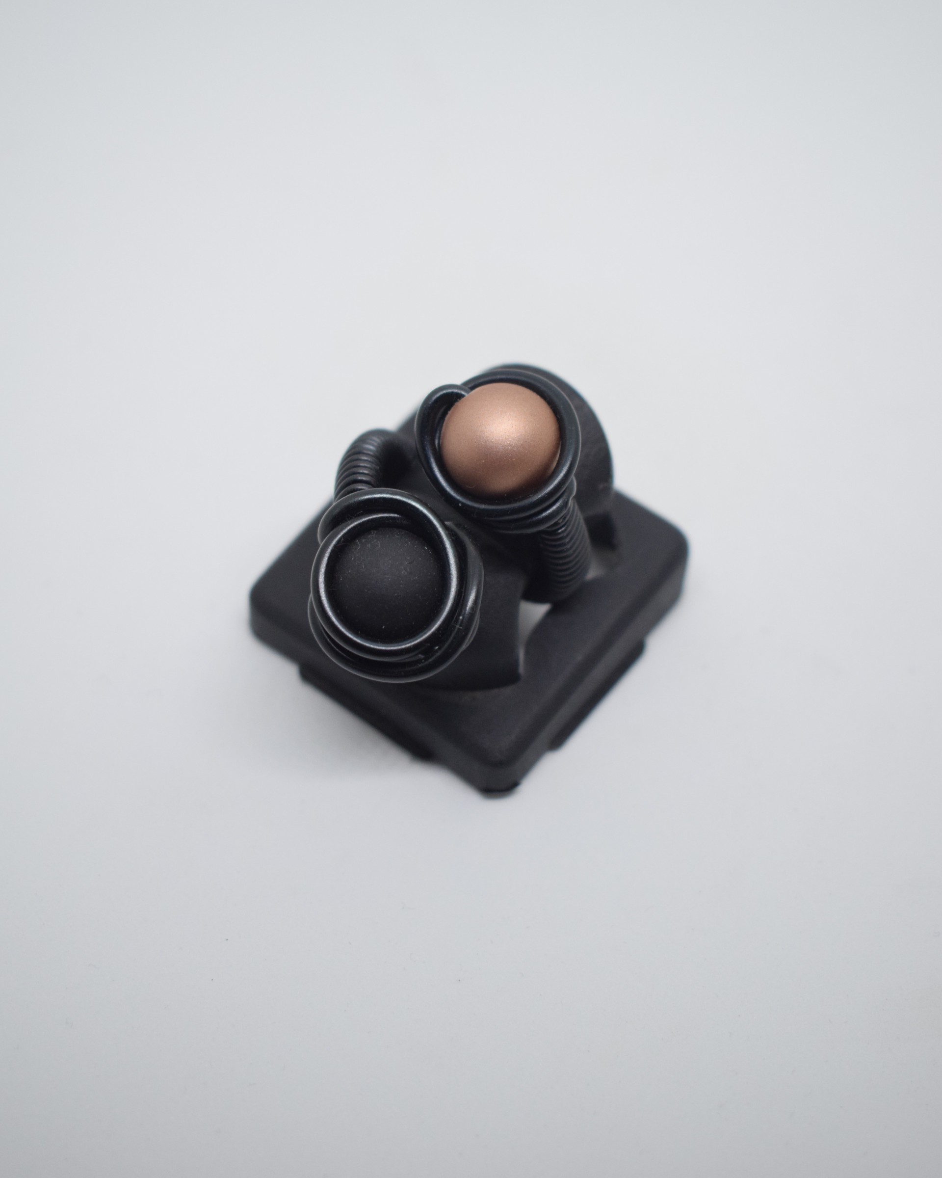 Δαχτυλίδι μαύρο με rose gold & μαύρο rumber