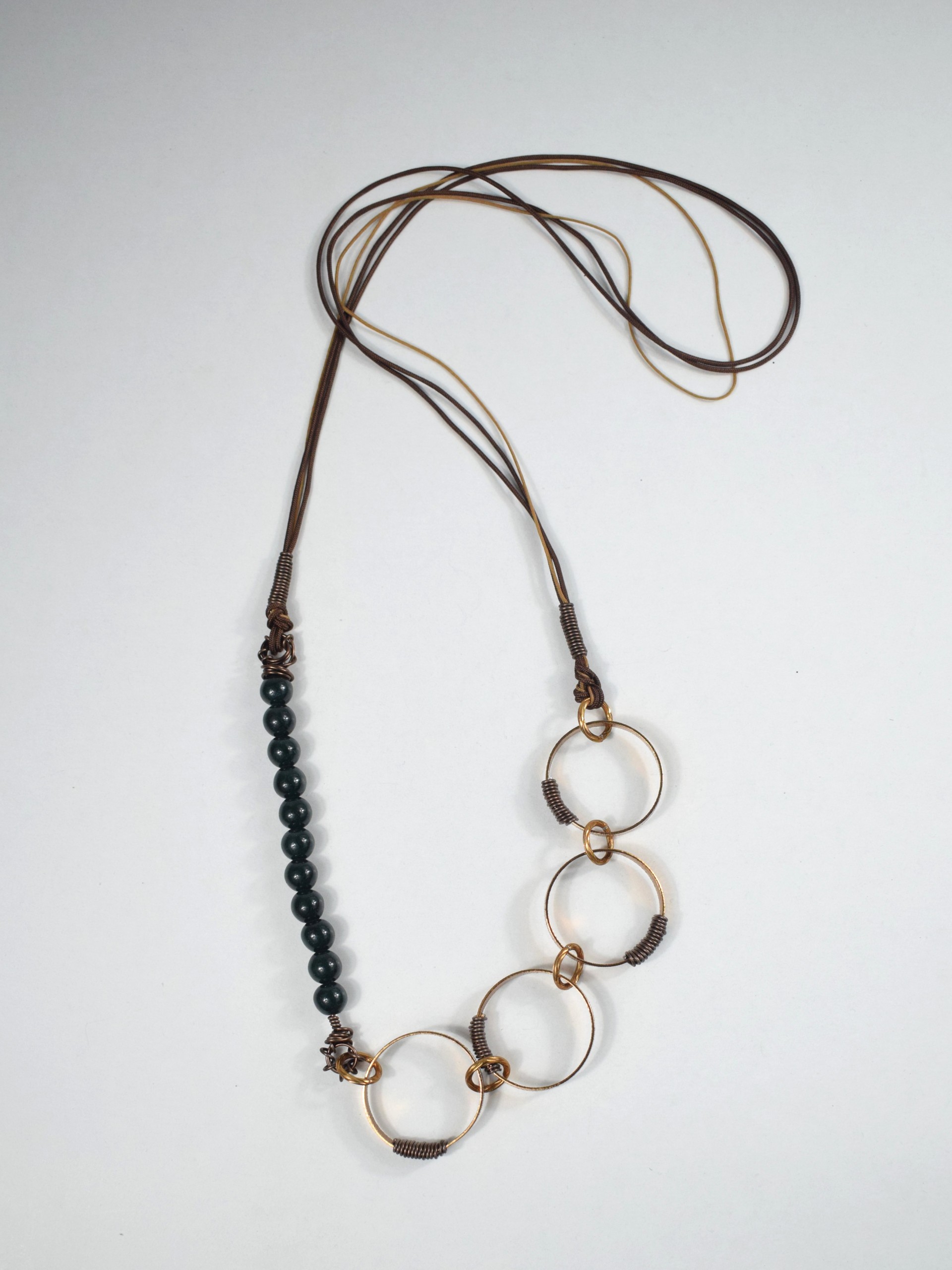 Κολιέ bronze με χαολίτες 