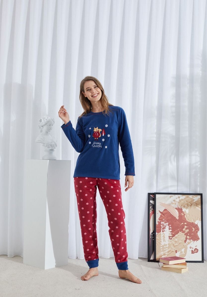 Γυναικεία Βαμβακερή Πιτζάμα Cherry Underwear Winter Hedgehog