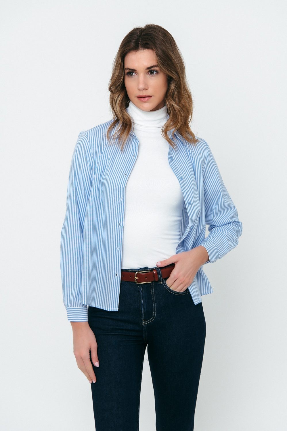 Πουκάμισο Ποπλίνα Ριγέ
Χρώμα:
Σιέλ