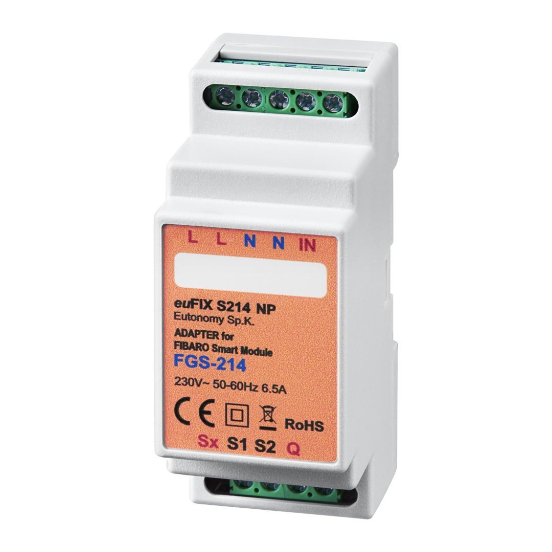 EUTONOMY - Adapter DIN for Fibaro Smart Module FGS-214
