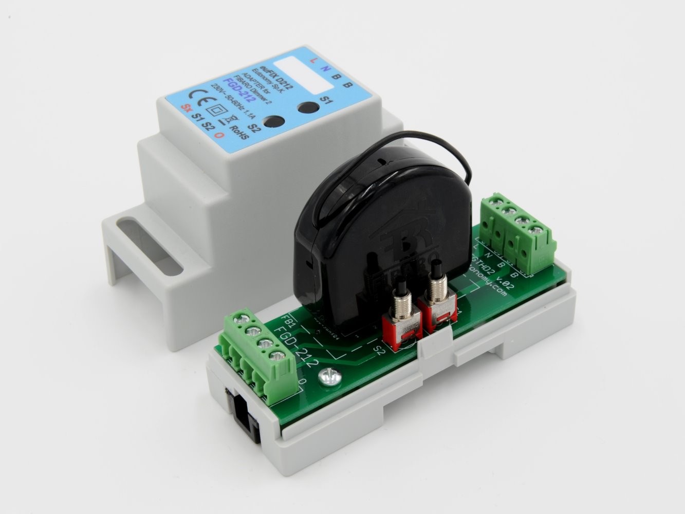 EUTONOMY - Adapter DIN for Fibaro Dimmer FGD-212 with push-buttons