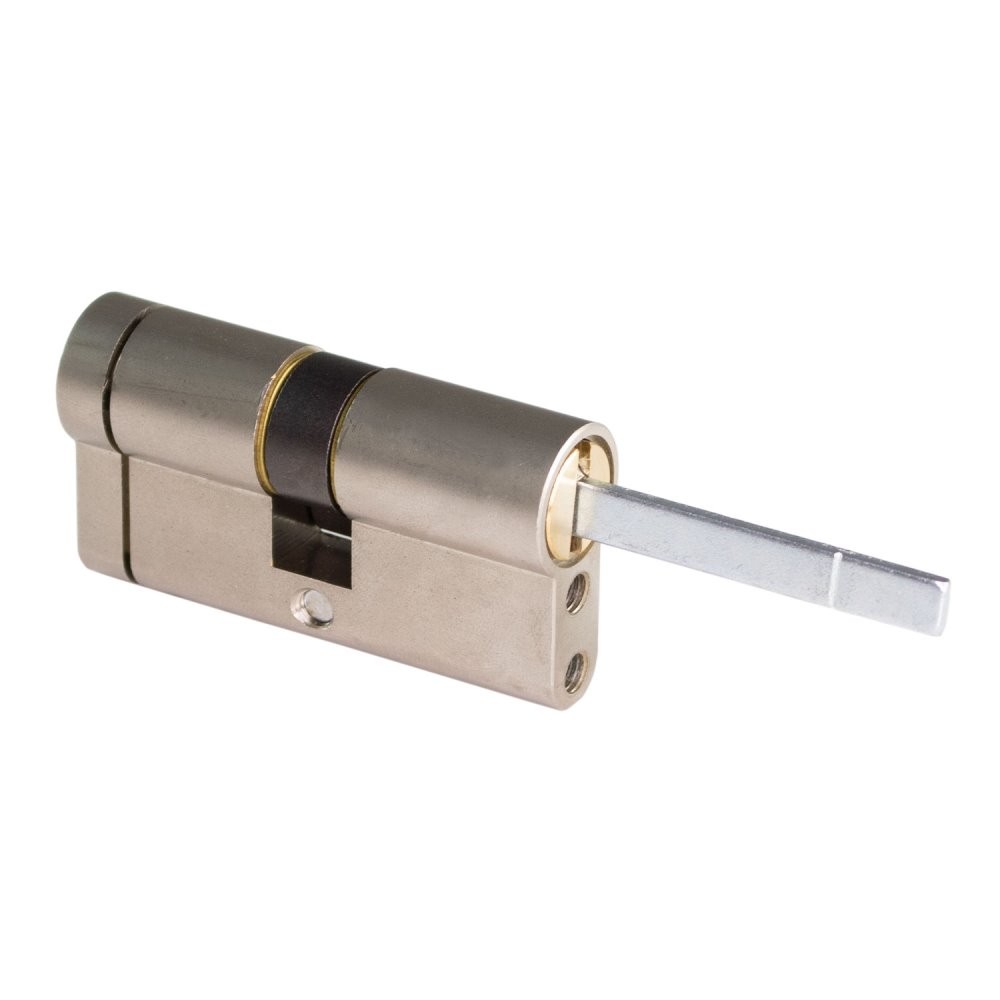 LINCE CPlus cylinder, 30-30, D cam, Nickel finish, 5 keys