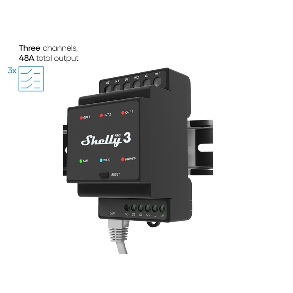 Shelly Pro 3-phase 3-channel relay