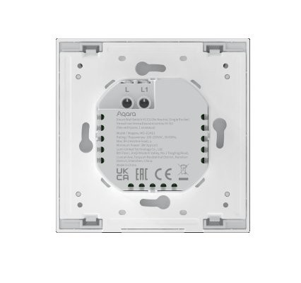 Aqara Smart Wall Switch H1 EU White Single Rocker, No Neutral (Zigbee)