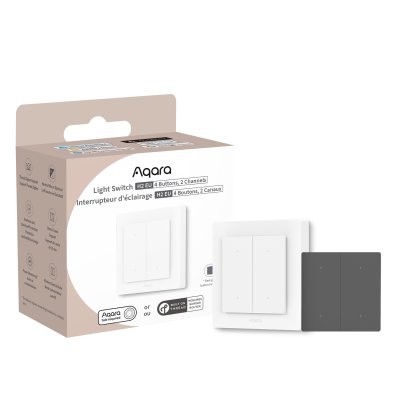 Aqara Light Switch H2 EU 4 Buttons, 2 Channels, Offline (Zigbee, Matter over Thread)