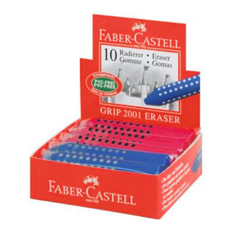 ΓΟΜΑ FABER CASTELL GRIP ΚΟΚΚΙΝΗ/ΜΠΛΕ