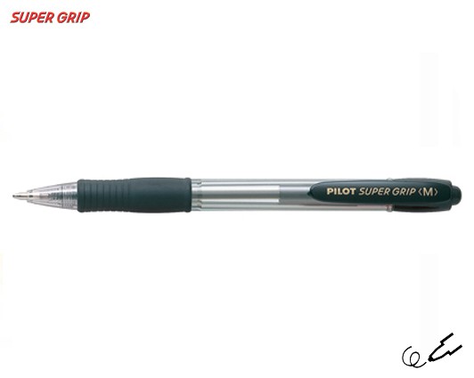 PILOT ΣΤΥΛΟ SUPER GRIP FINE 0.7mm  ΜΑΥΡΟ