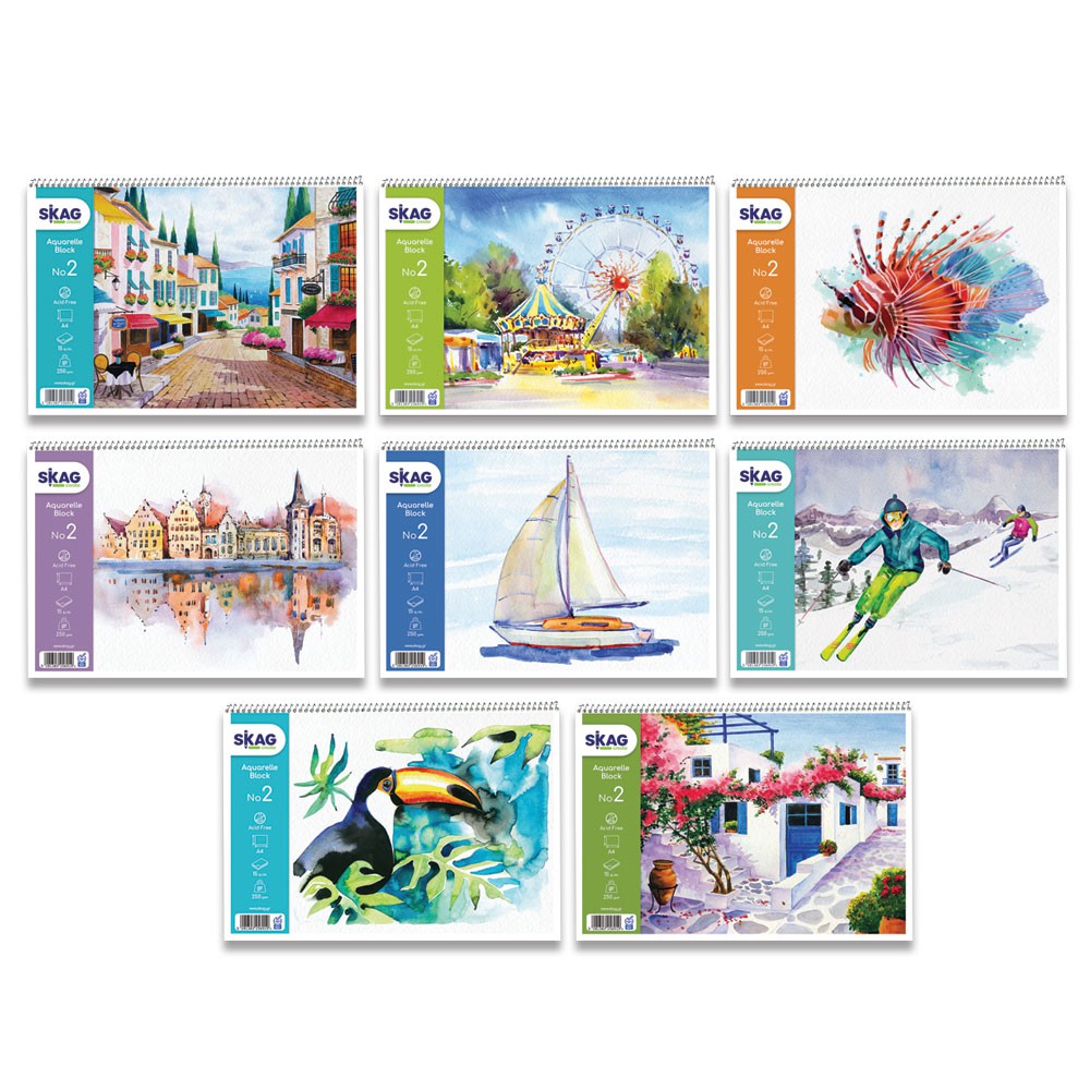 Μπολκ Ακουαρέλλας No 2 A4 250 γραμμαρίων  Skag