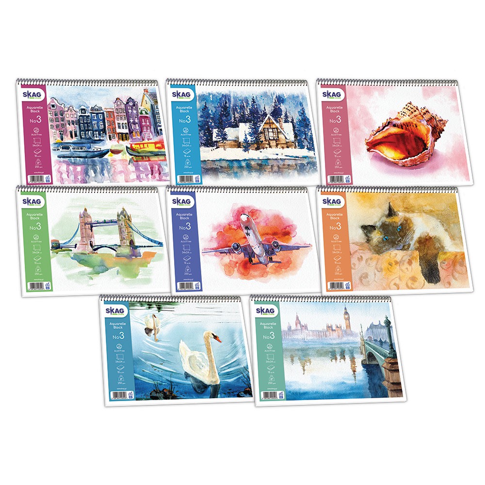 Μπολκ Ακουαρέλλας No 3 25*35  250 γραμμαρίων  Skag