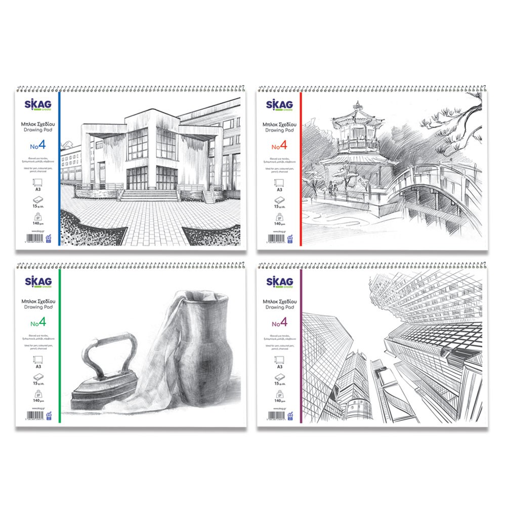 Μπολκ Σχεδίου No 4 A3  140 γραμμαρίων  Skag