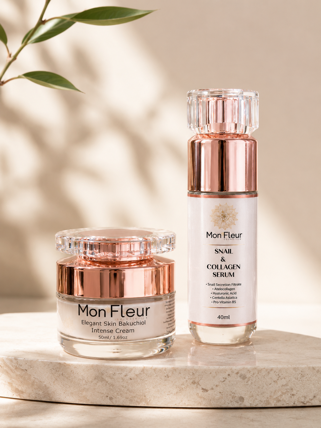 Skin Perfection Duo | Snail & Collagen Serum 40ml + Elegant Skin Bakuchiol Intense Cream