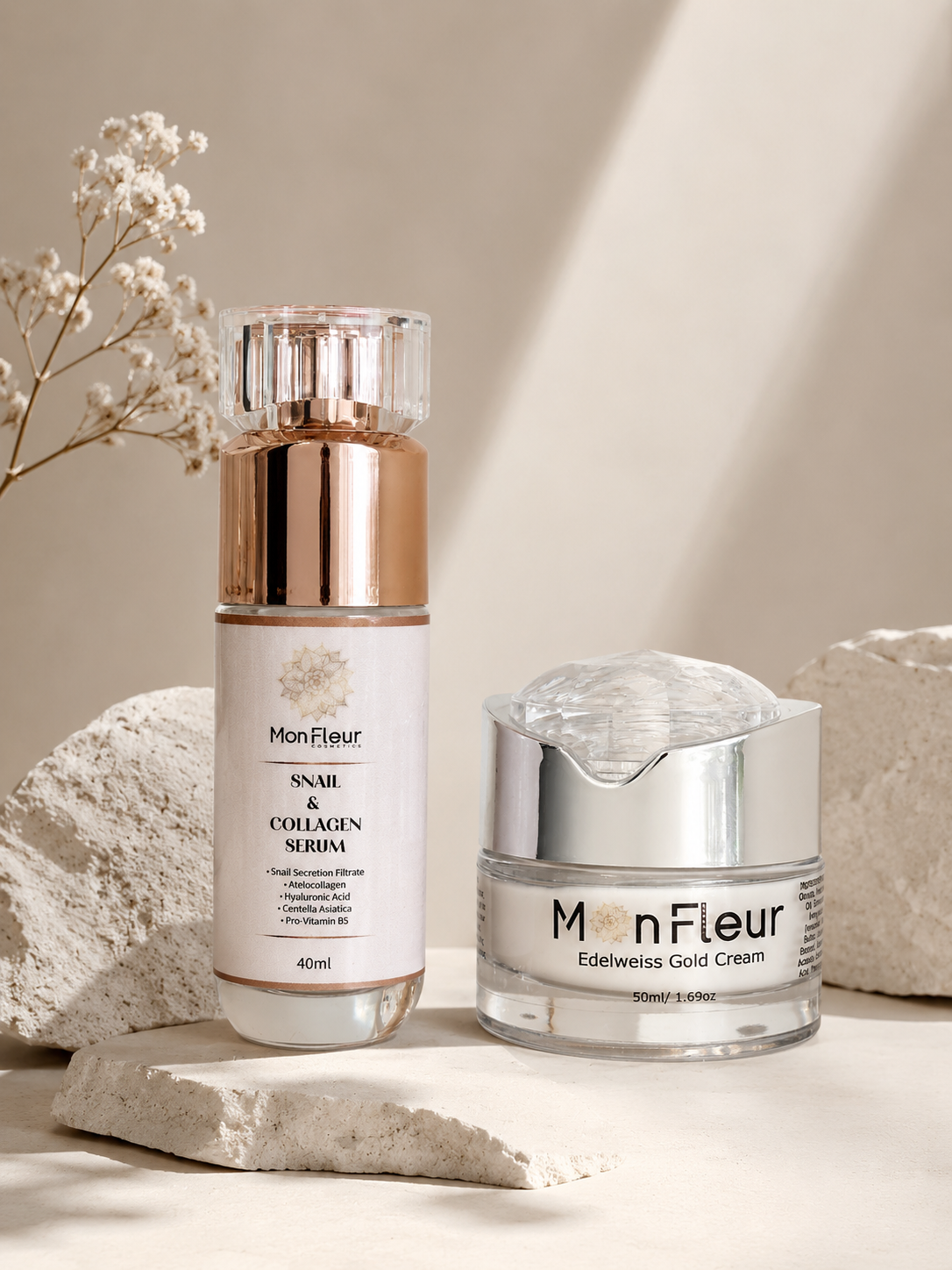 Golden Lift Duo | Edelweiss Gold Cream 50ml + Snail & Collagen Serum 40ml