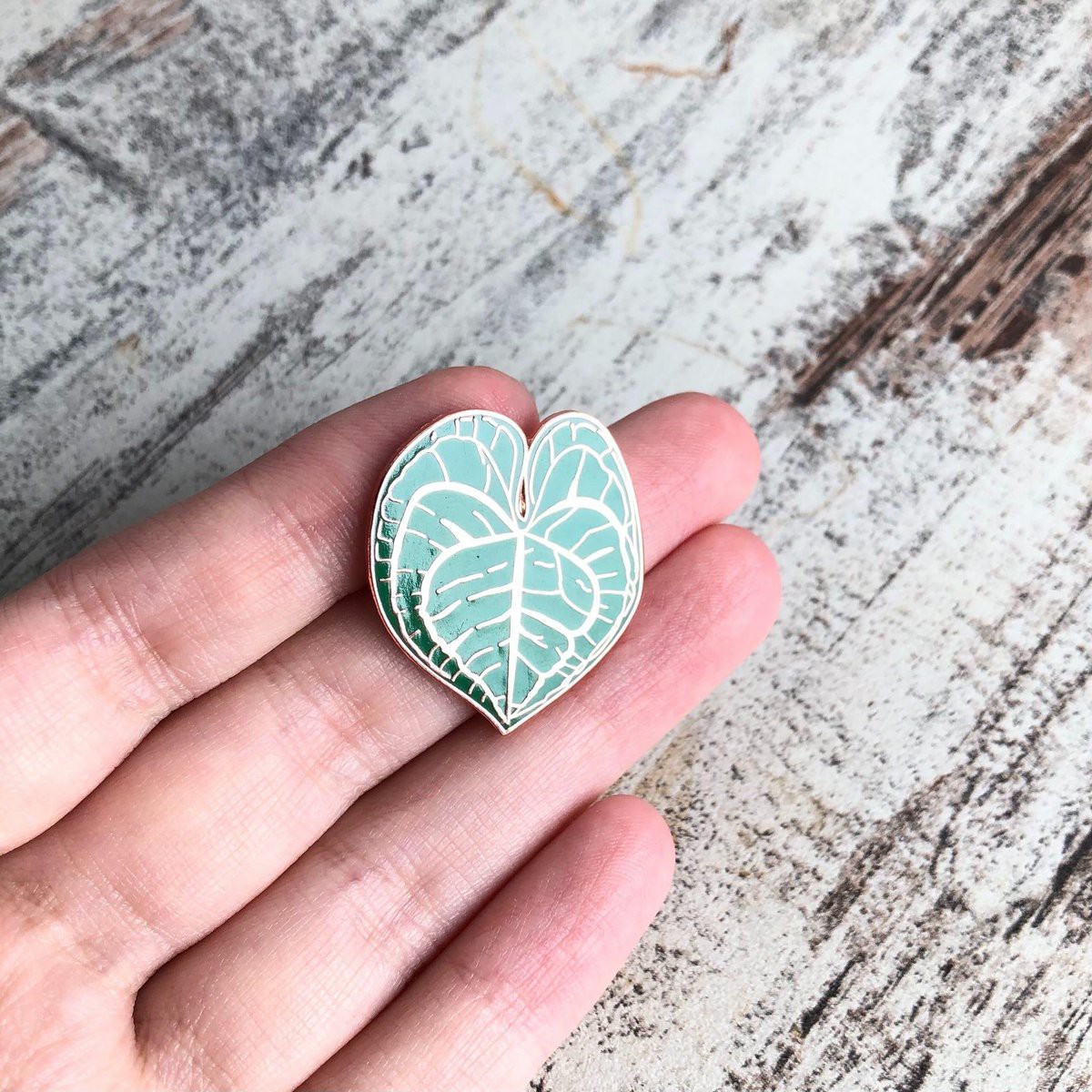 Hard Enamel Pin - Anthurium Clarinervium - Pin Brooch