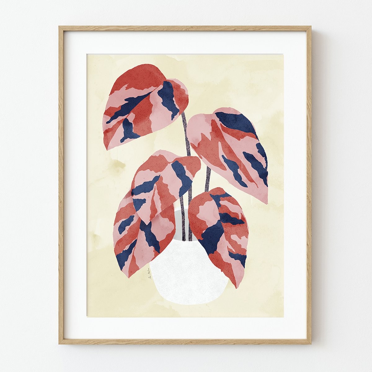 Pink Princess Pot Art Print A4