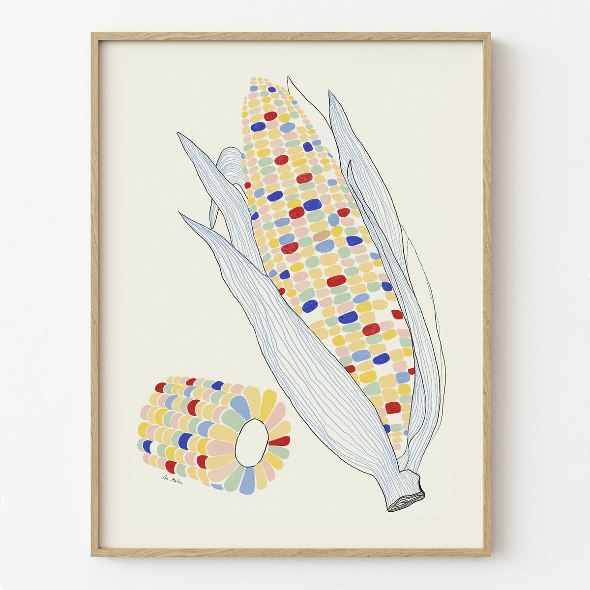 Corn Art Print A4