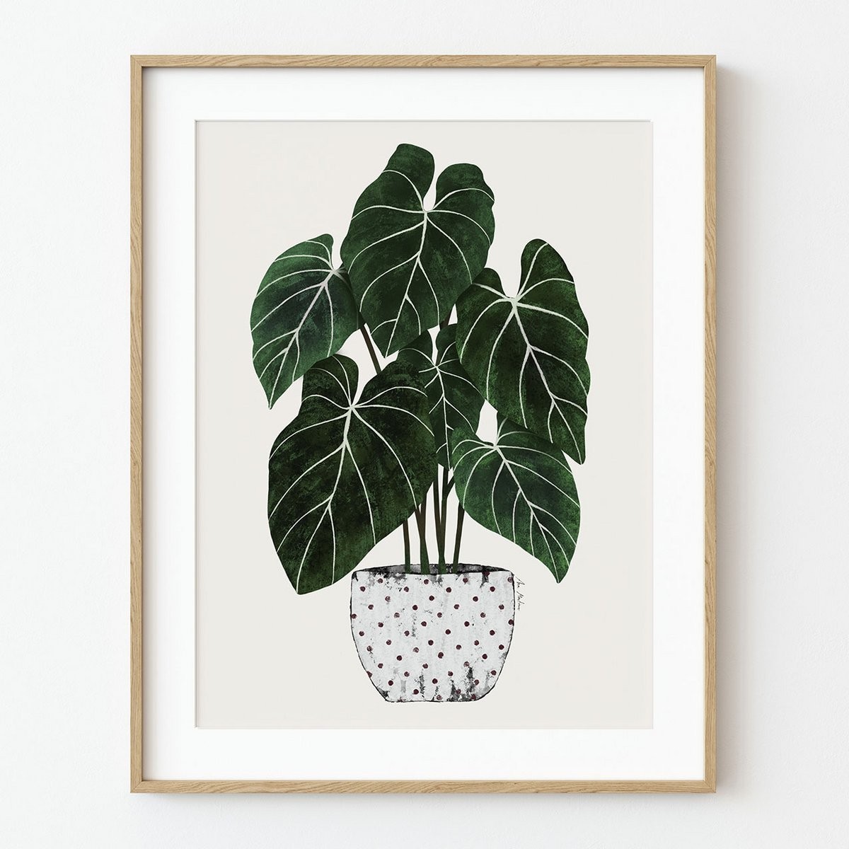 Philodendron Plant Art Print A4