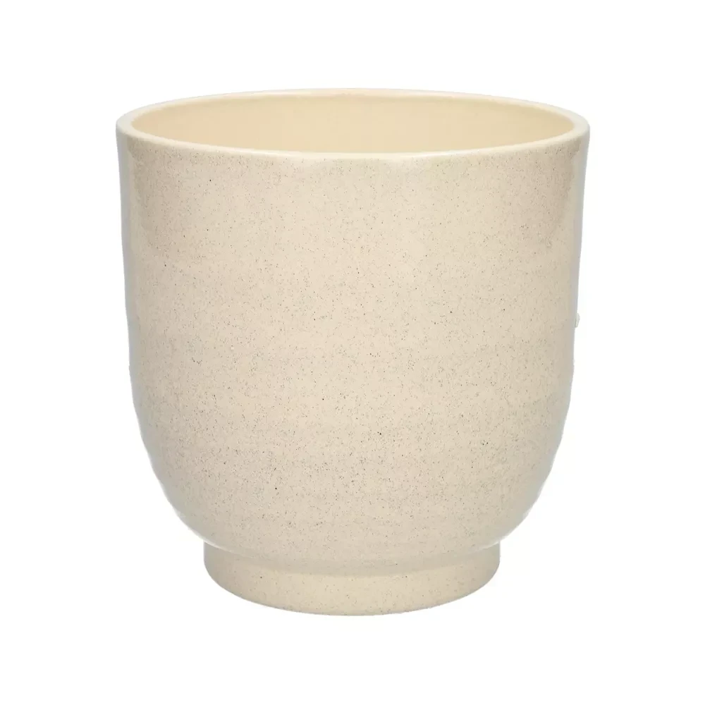Ceramic Pot Ares Beige d12xh12