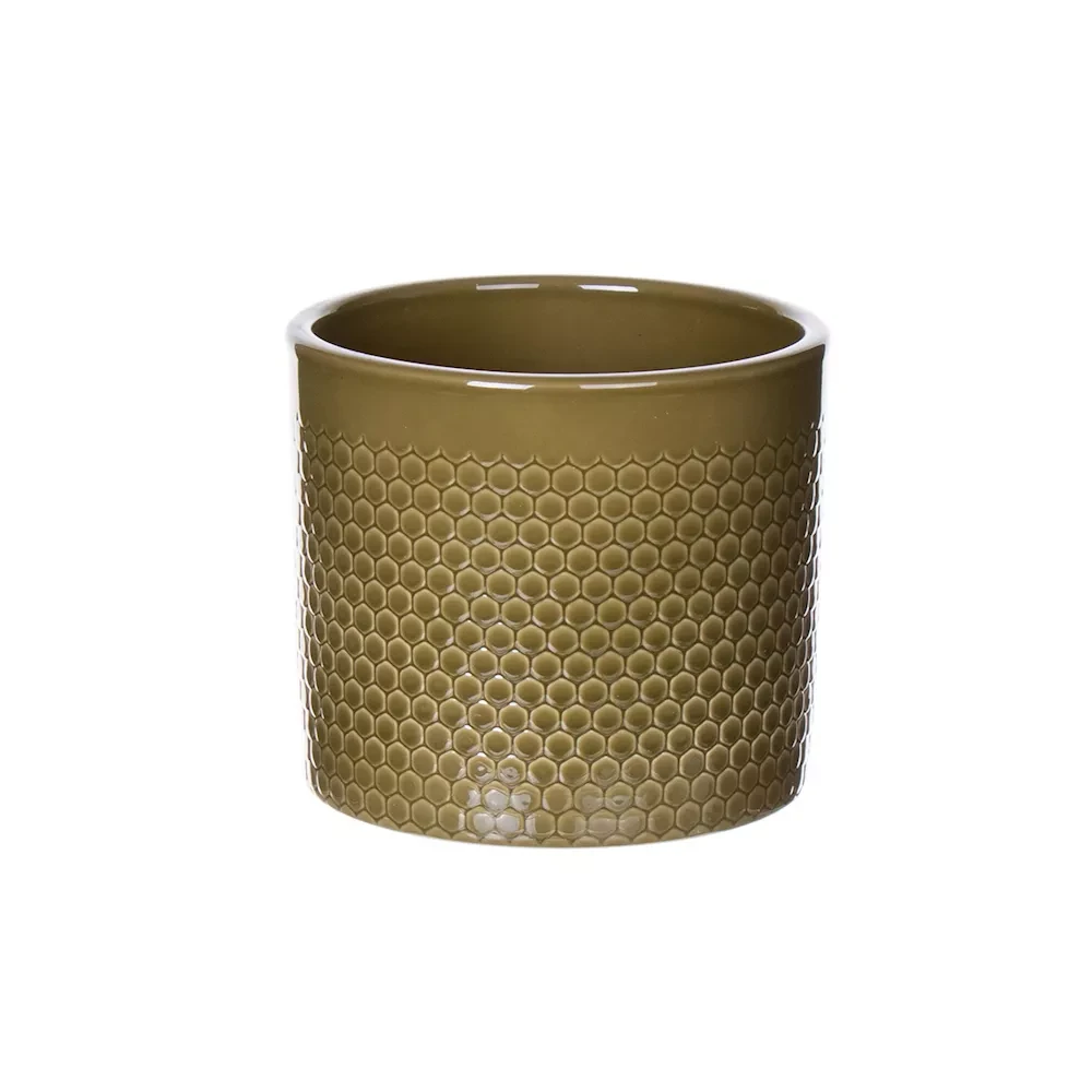 Ceramic Pot Capri Pistachio Glazed d13.5xh12.3