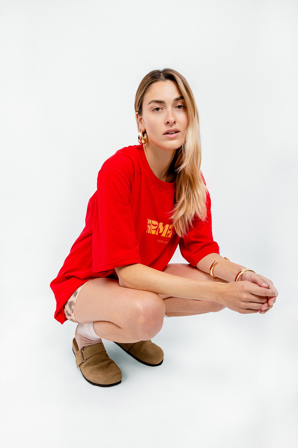 Οversized t-shirt ( bright red)