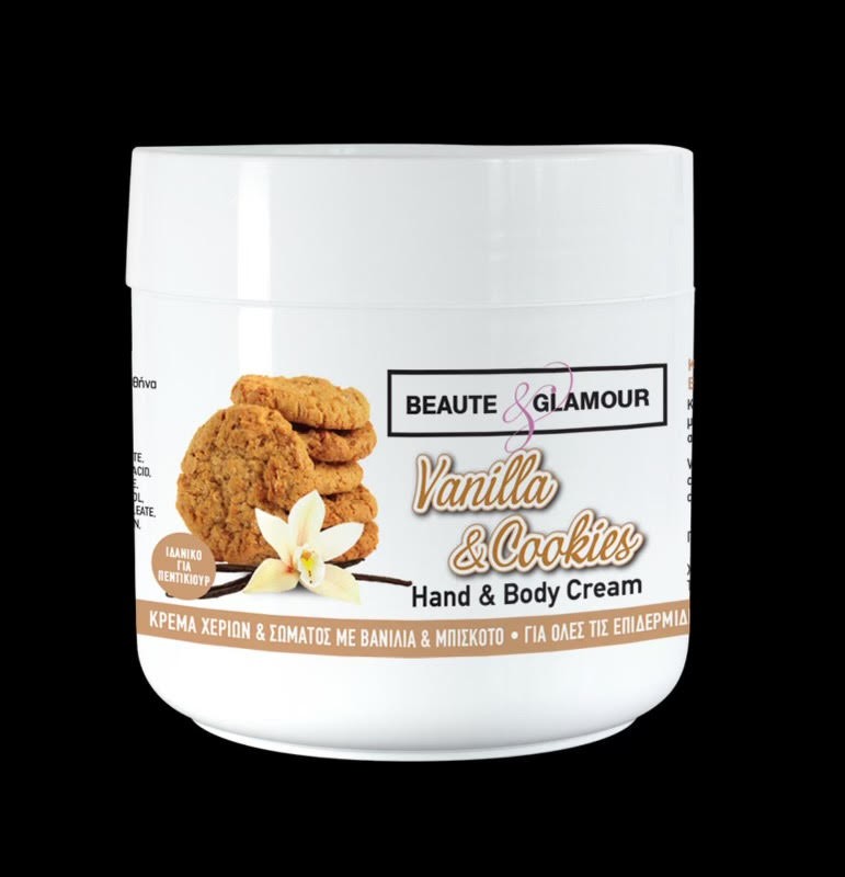 Beaute Glamour Kρέμα χεριών και σώματος Βανίλια & Μπισκότο 250ml