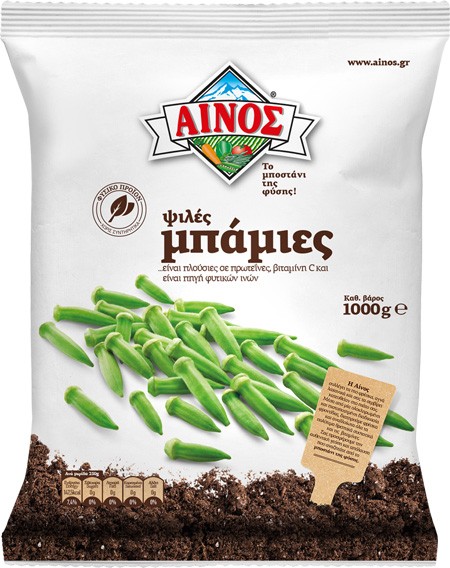 Μπαμιες Ψιλες Κτψ 450gr Αινος