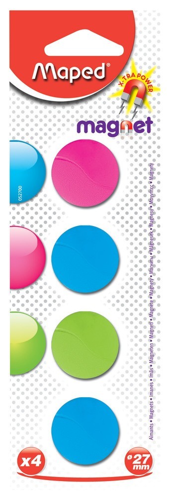 ΜΑΓΝΗΤΕΣ 27mm x 4 TMX   ΔΙΑΦ.ΧΡΩΜ.  BLISTER
