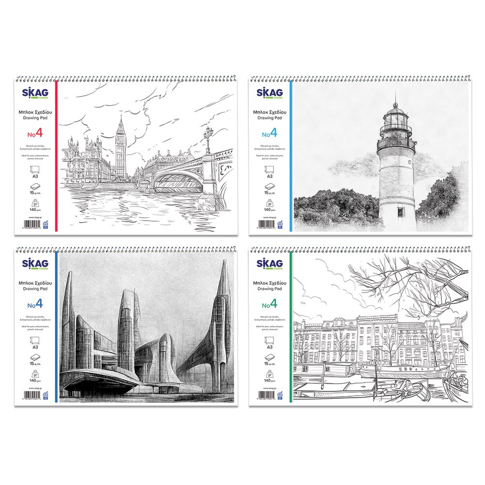 ΜΠΛΟΚ ΕΛΕΥΘΕΡΟΥ ΣΧΕΔΙΟΥ Α3, 140 ΓΡ, 15Φ. ΝΟ 4