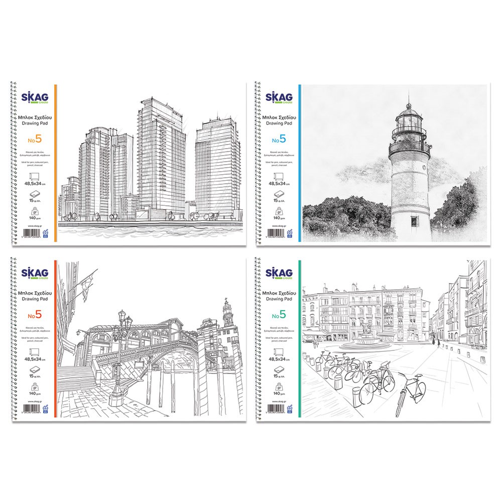 ΜΠΛΟΚ ΕΛΕΥΘΕΡΟΥ ΣΧΕΔΙΟΥ 34Χ48,5, 140 ΓΡ, 15Φ. ΝΟ 5