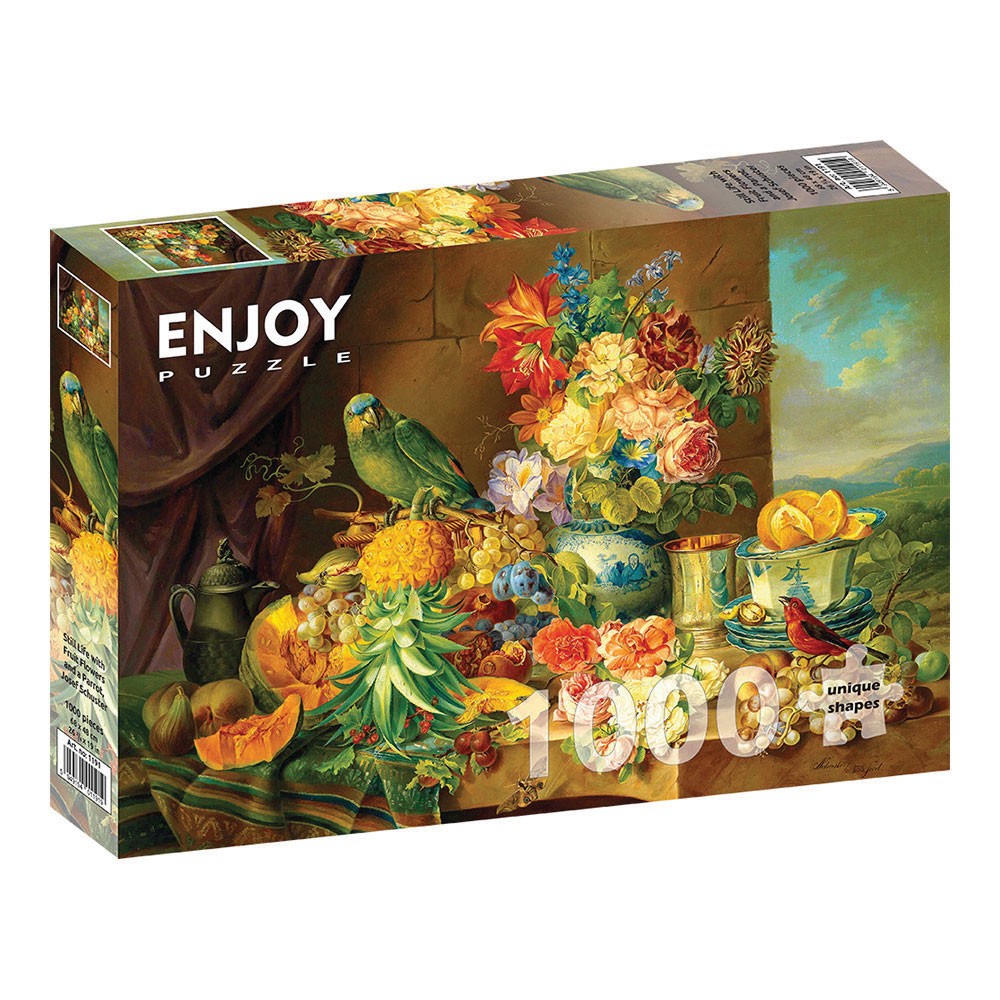 ENJOY -ΠΑΖΛ ART JOSEF SCHUSTER: ΝΕΚΡΗ ΦΥΣΗ ΜΕ ΛΟΥΛΟΥΔΙΑ, ΦΡΟΥΤA ΚΑΙ ΠΑΠΑΓΑΛΟ 1000 ΤΕΜ Νο 1191