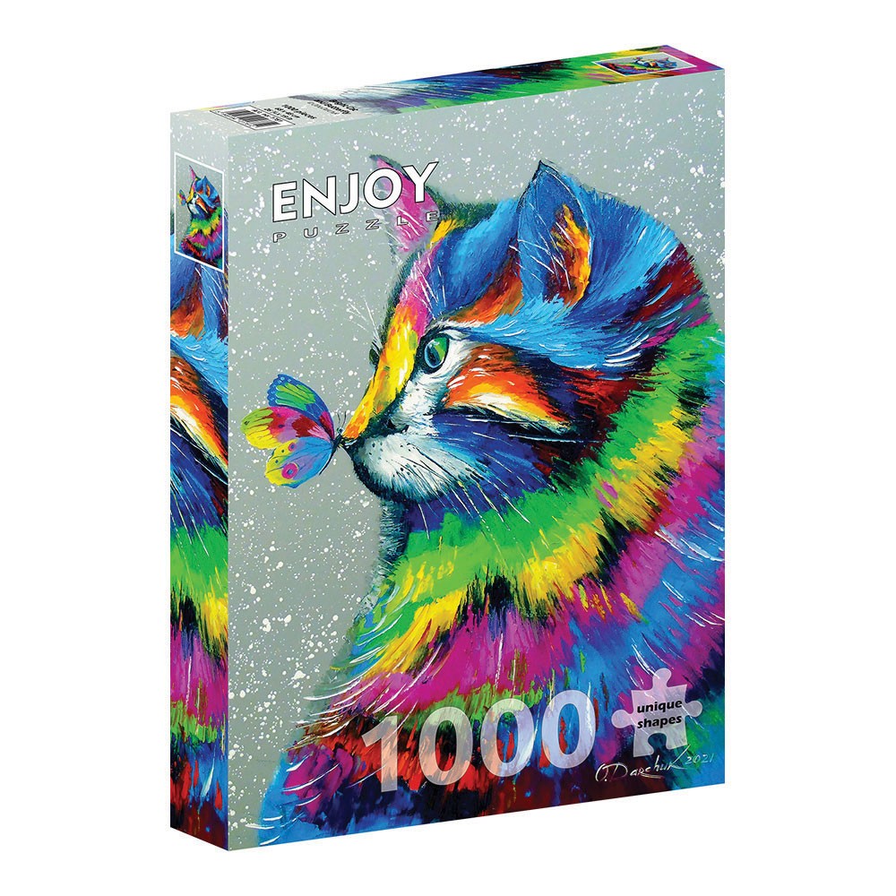 ENJOY -ΠΑΖΛ ANIMALS ΦΩΤΕΙΝΗ ΓΑΤΑ ΚΑΙ ΠΕΤΑΛΟΥΔΑ 1000 ΤΕΜ Νο 1781